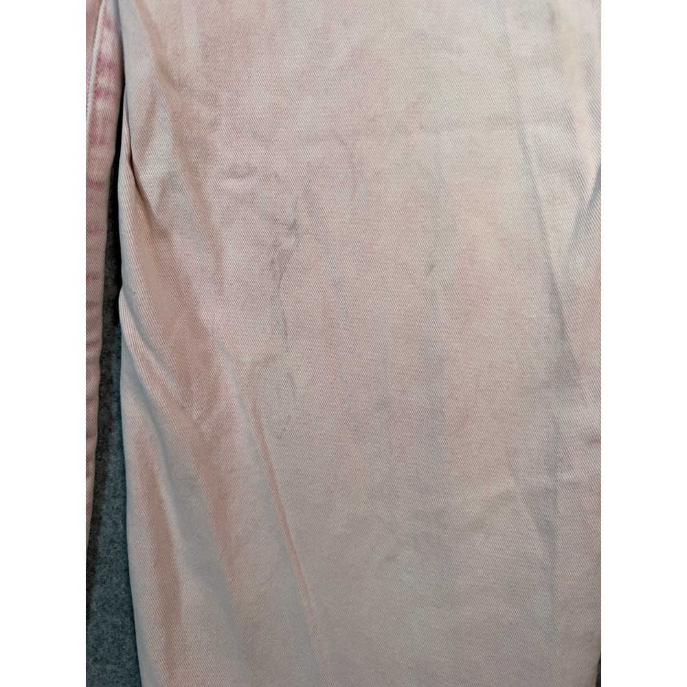 Risen Jeans Pink Acid Wash Wide Leg Raw Hem Cropped Jeans Size 9/29 - Picture 7 of 8